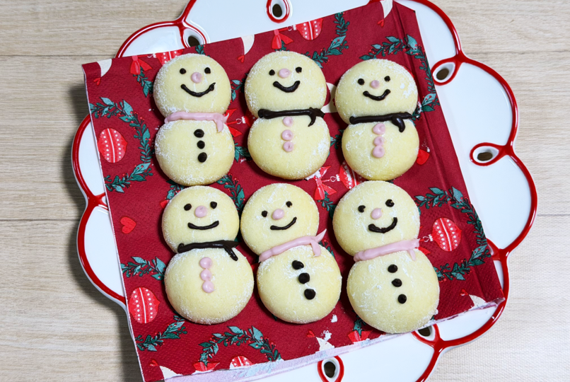 おうちごはん雪だるま③